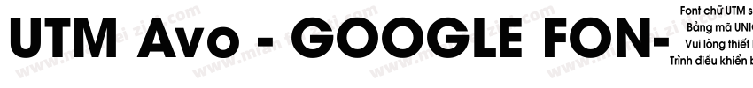 UTM Avo - GOOGLE FON字体转换